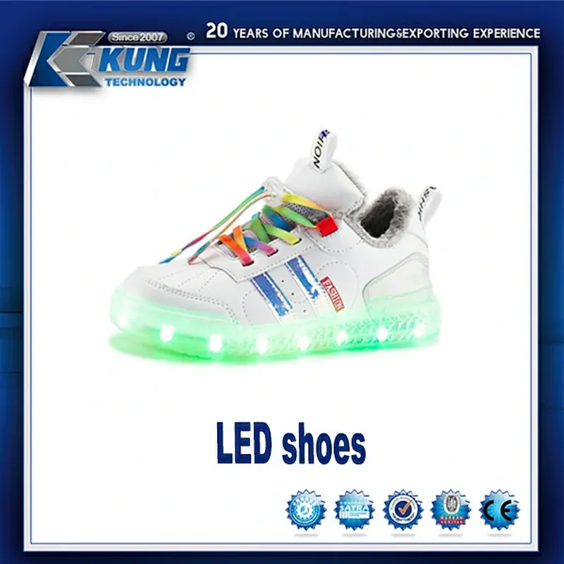 Zapato LED, zapato de moda, zapato ligero, zapato de hombre, zapato de luces intermitentes LED