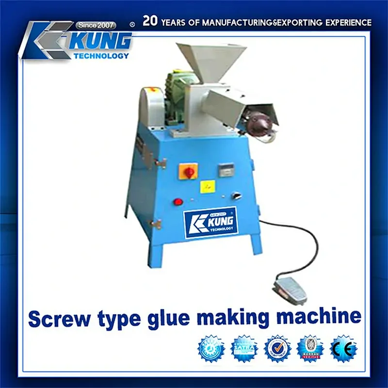 Screw type glue making machine