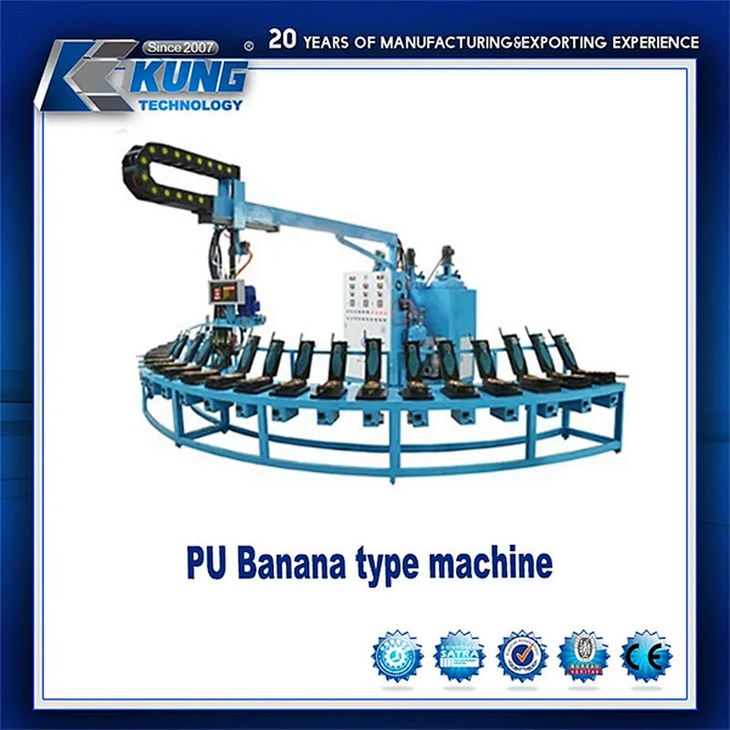 Máquina tipo plátano PU