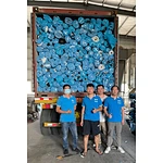 PU leather container loading