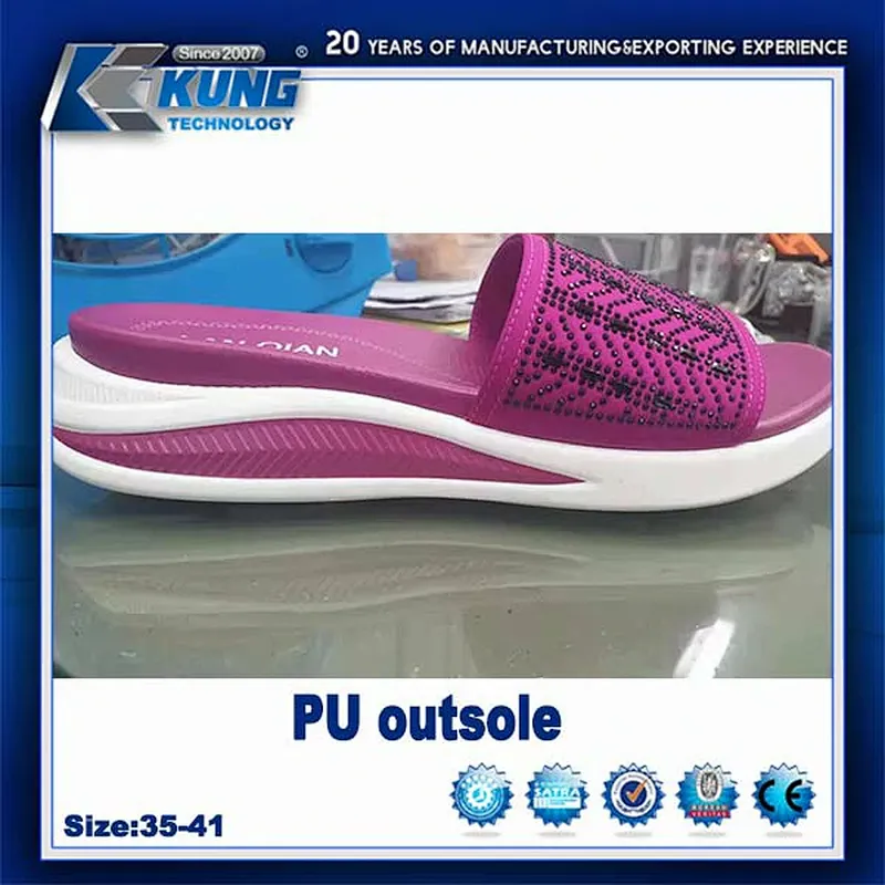 double color sandal slipper PU sole