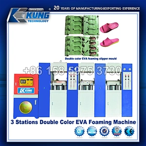 Double color EVA one time foaming moulding machine