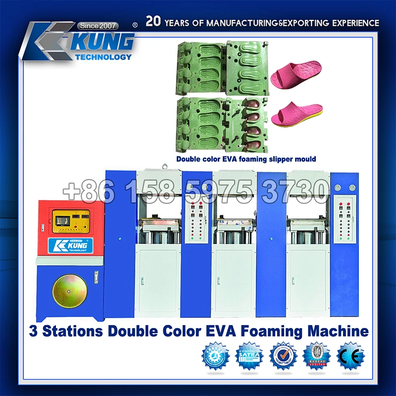 Double color EVA one time foaming moulding machine
