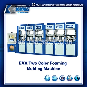 Double color EVA one time foaming moulding machine