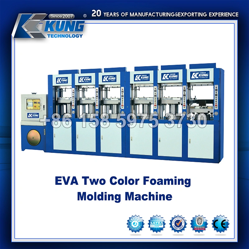 Double color EVA one time foaming moulding machine