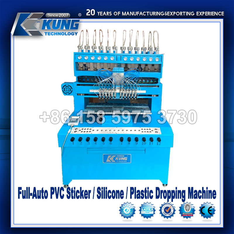 Full automatic plastic dropping machine PVC drop plastic for Label for making
