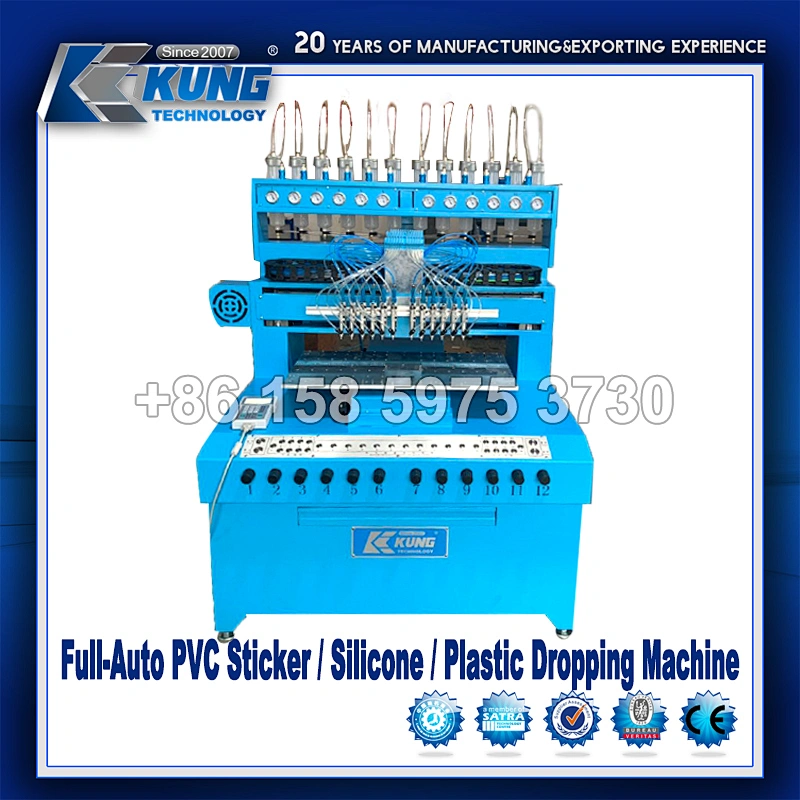 Full automatic plastic dropping machine PVC drop plastic for Label for making