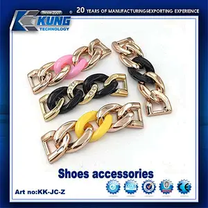 Shoes slippers accesories chain buckles