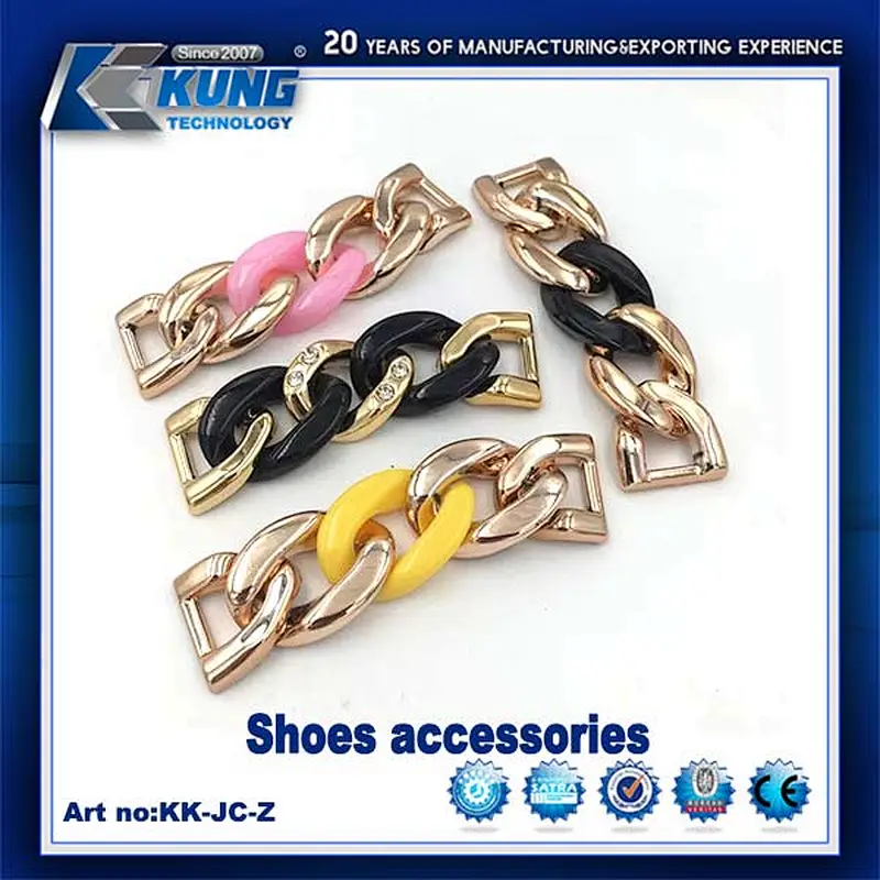 Shoes slippers accesories chain buckles