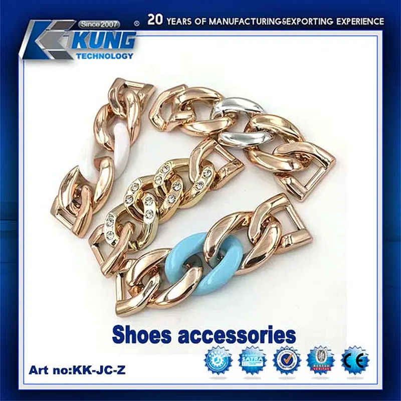 Shoes slippers accesories chain buckles