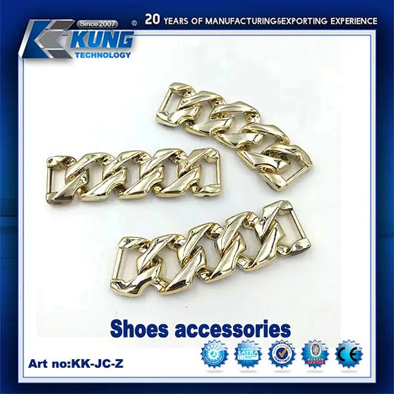 Shoes slippers accesories chain buckles