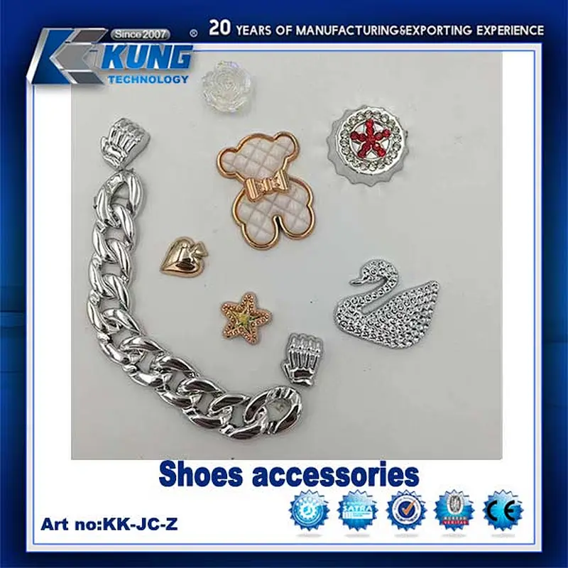 Shoes slippers accesories chain buckles