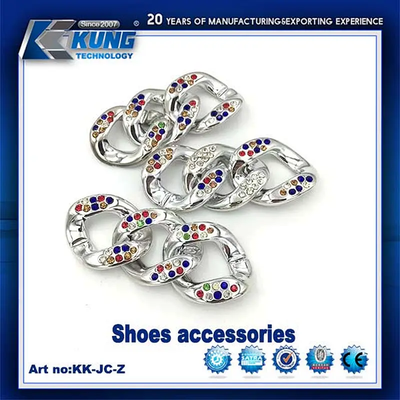 Shoes slippers accesories chain buckles