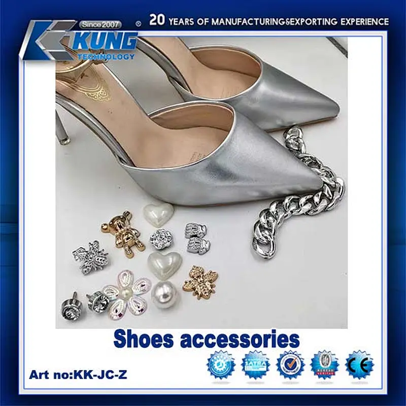 Shoes slippers accesories chain buckles