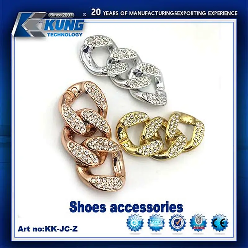 Shoes slippers accesories chain buckles