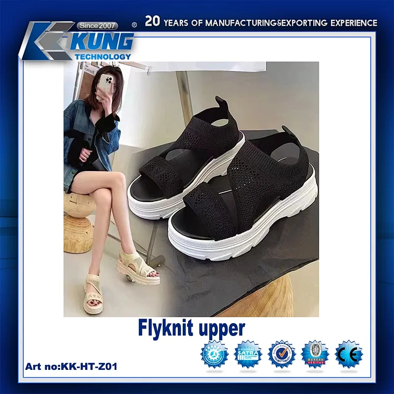 sandalias de señora flyknit superior sandalias superior diamante superior sandalias señora arena superior flykint superior parte superior de arena de señora