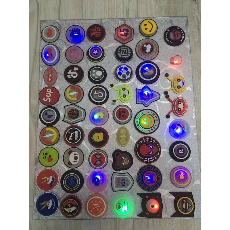 pvc stick with led for shoe and garment pvc hand with stick pvc sticker for garment led sticker for shoe
