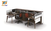 Modern Office Workstation with side cabinet for two persons