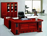 MDF Board Paper Veneer Executive L-Shape Office Desk Table