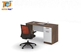 Modern Melamine clerk Desk Office Table with two drawers