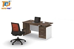 Modern Melamine clerk Desk Office Table with three drawers