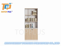 Glass and Wooden Modern Cabinet 2 Door Bookcase File Cabinet (SC061B-2T)
