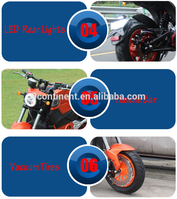 200kg loading electric adult motor scooter 2000W