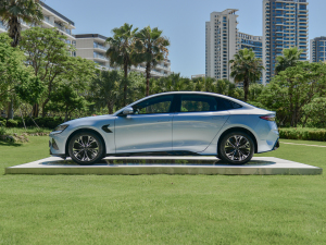 Front side of the 2022 550km standard battery life rear-drive version of the distinguished model (left)