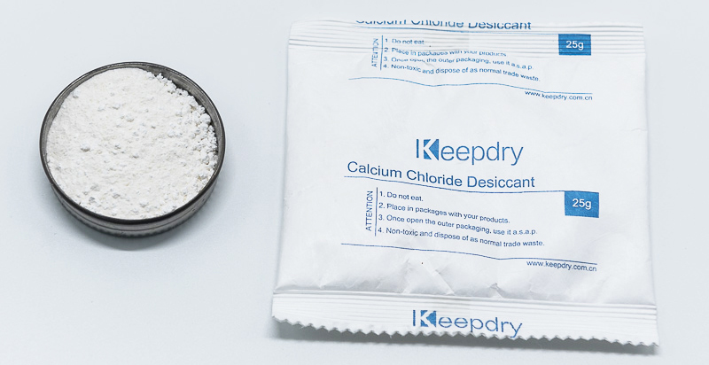 What is the moisture absorption effect of Calcium chloride desiccant 25g