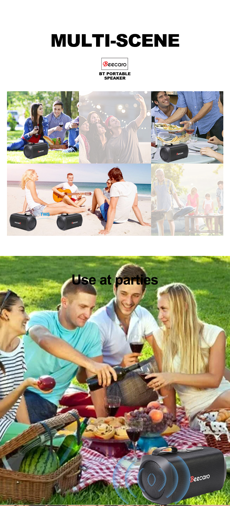 2025 outdoor waterproof bluetooth speaker