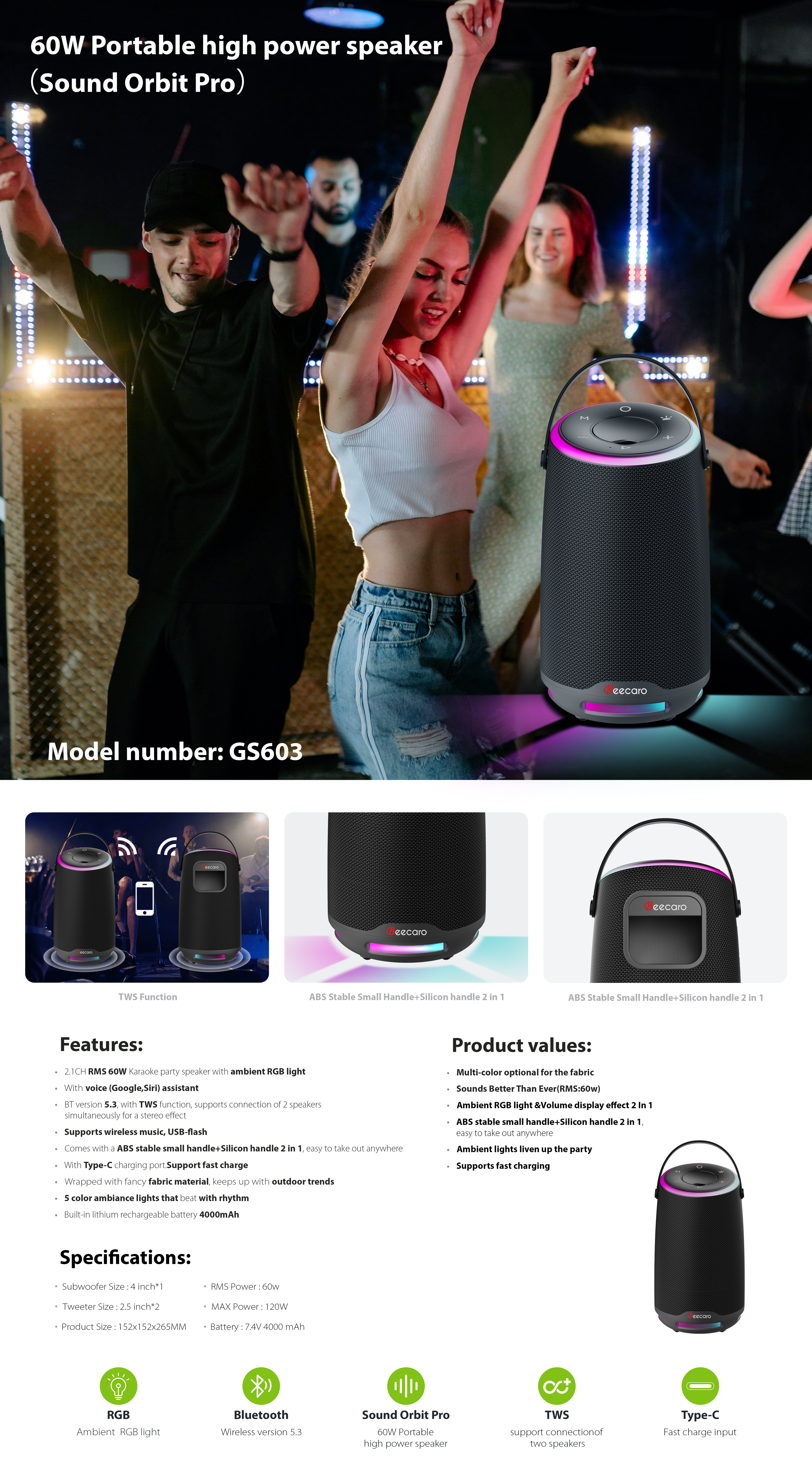 Outdoor bluetooth speaker system