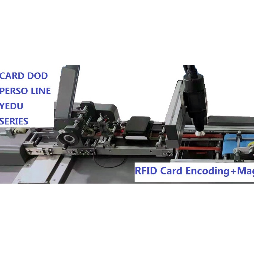 Karten-DOD-Personalisierungsgerät/Kartendaten-Personalisierungsgerät/ Drop-on-Demand-Inkjet-Kartendrucker/ Magnet- und RFID-Kartencodierer/All-in-One-Kartenpersonalisierungslinie YEDU-1A