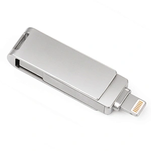 Metal Silvery 2 in 1 Smartphone to Computer USB 3.0 Flash Drive