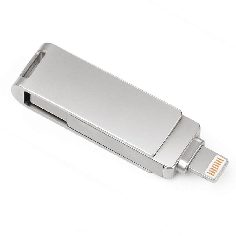 Metal Silvery 2 in 1 Smartphone to Computer USB 3.0 Flash Drive