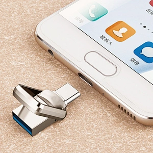Swivel Metal Silvery Mini USB Flash Drive with Customized Logo