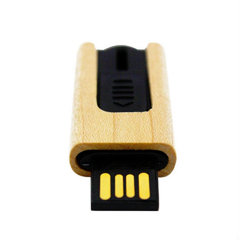 Wooden Stretch Hanging Rope Portable USB Flash Drive With Logo