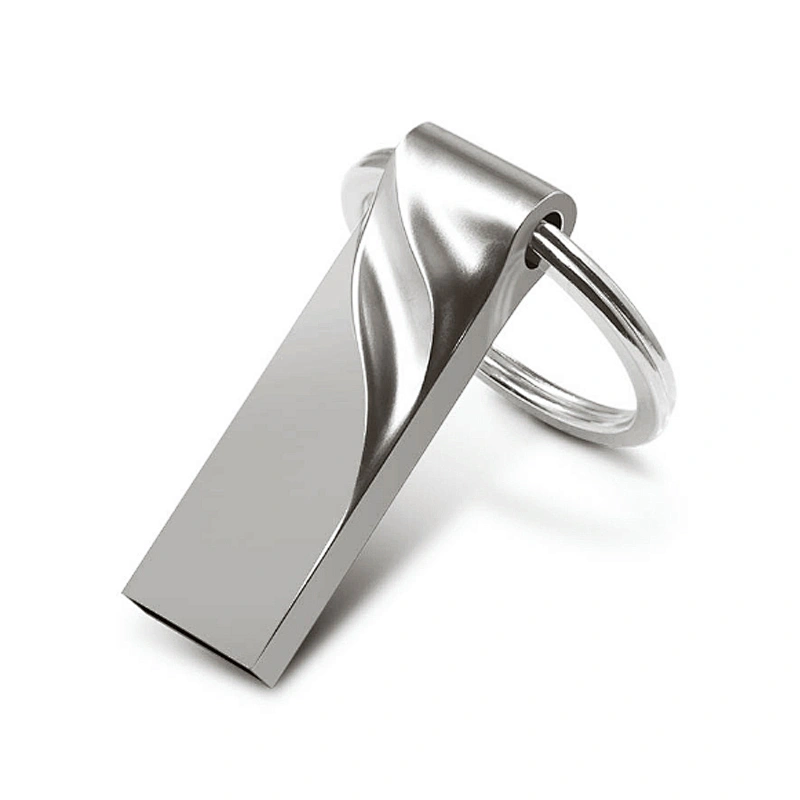 Real Capacity Customized Logo Metal Key Ring USB Disk