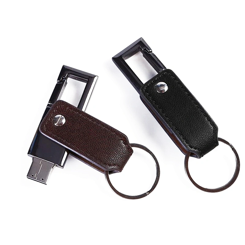Key Chain Leather Cover PU Customized Logo USB Stick USB Flash Drive USB Drive