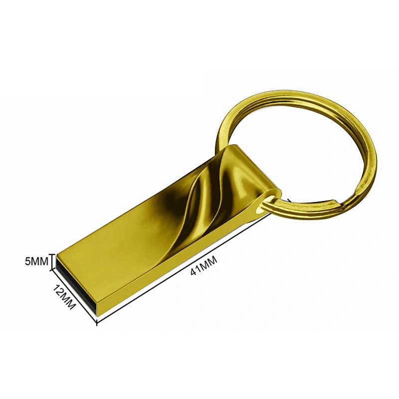 Real Capacity Customized Logo Metal Key Ring USB Disk