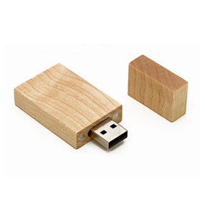 Simple Design Magnet Wooden Portable USB Flash Drive