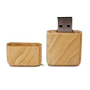 Hanging Rope Wooden Portable USB 2.0 Pen Drive with Logo