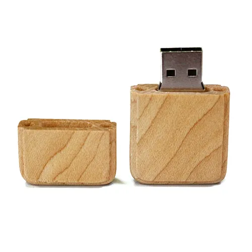 Hanging Rope Wooden Portable USB 2.0 Pen Drive with Logo