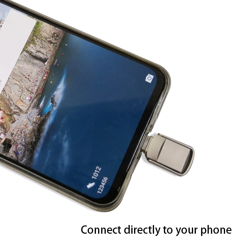 Swivel Metal Silvery Mini USB Flash Drive with Customized Logo