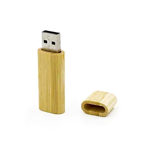 Promotional Gift Smooth Wood Portable USB Flash Drive