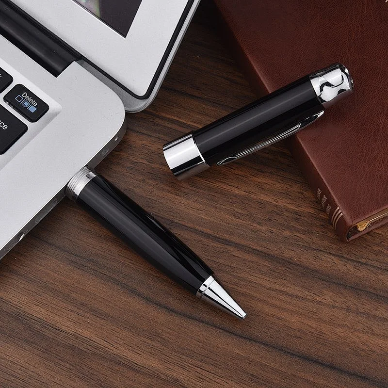 Business Gift USB Metal Ballpoint Laser Logo Pen Drive