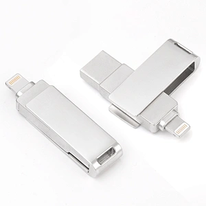 Metal Silvery 2 in 1 Smartphone to Computer USB 3.0 Flash Drive