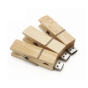 New Clip Wooden Bulk Cheap Factory Price USB Pen Drive