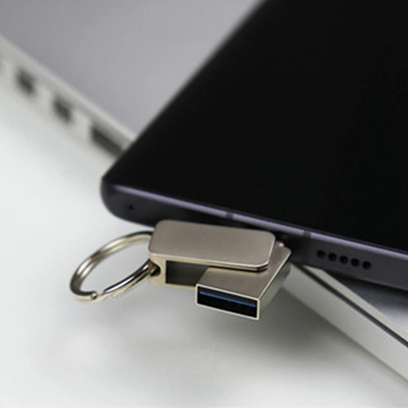 Metal Swivel Type-C 3.0/3.1 Key Chain USB Flash Drive