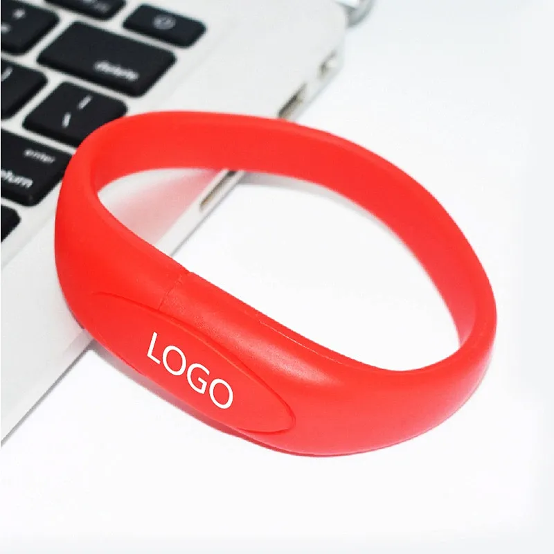 OEM USB 2.0 Wrist Band Brand Bracelet USB Pen Drive