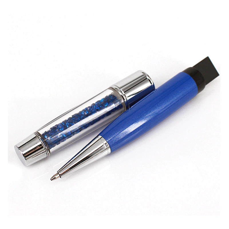 Crystal Ball Pen Promotional Gift USB Flash Drive with Logo